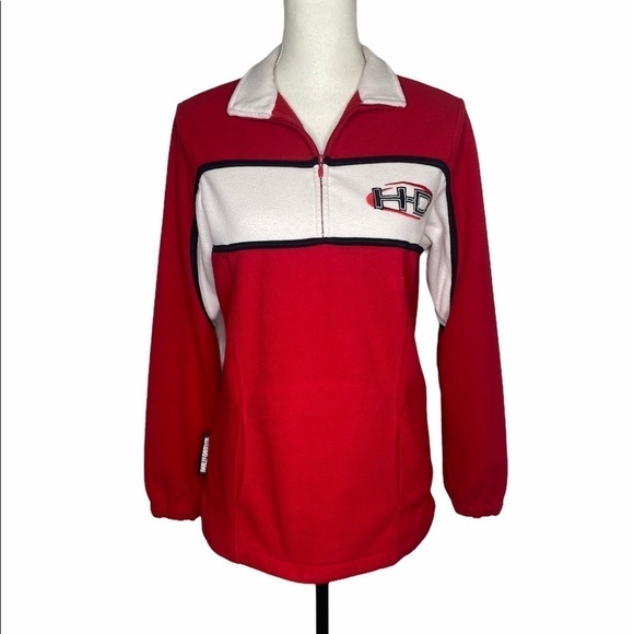 HARLEY-DAVIDSON Quarter Zip Long Sleeve PullOver - Picture 1 of 11